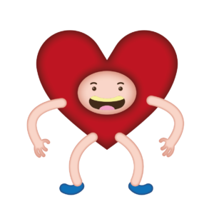 Personaje con forma de corazón